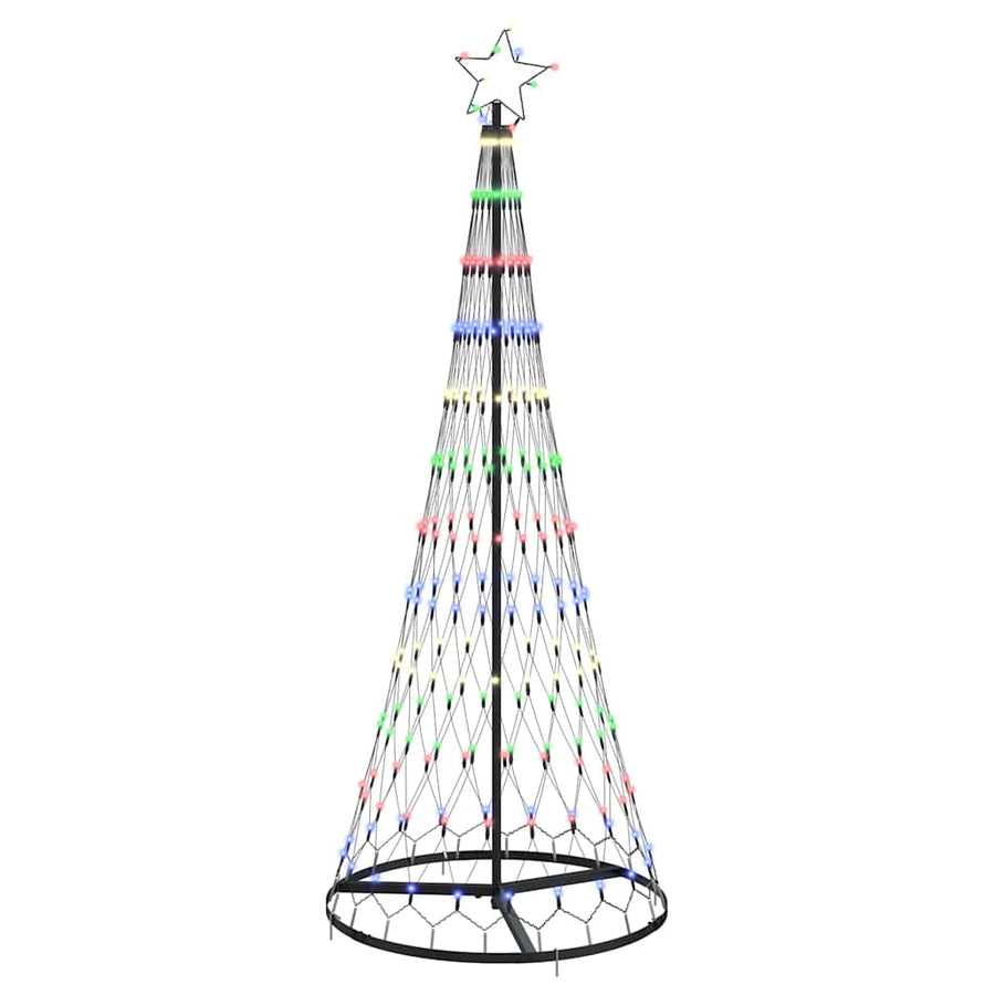 LED Kerstboom Multikleur 138.5 x 138.5 x 399 cm Metaal