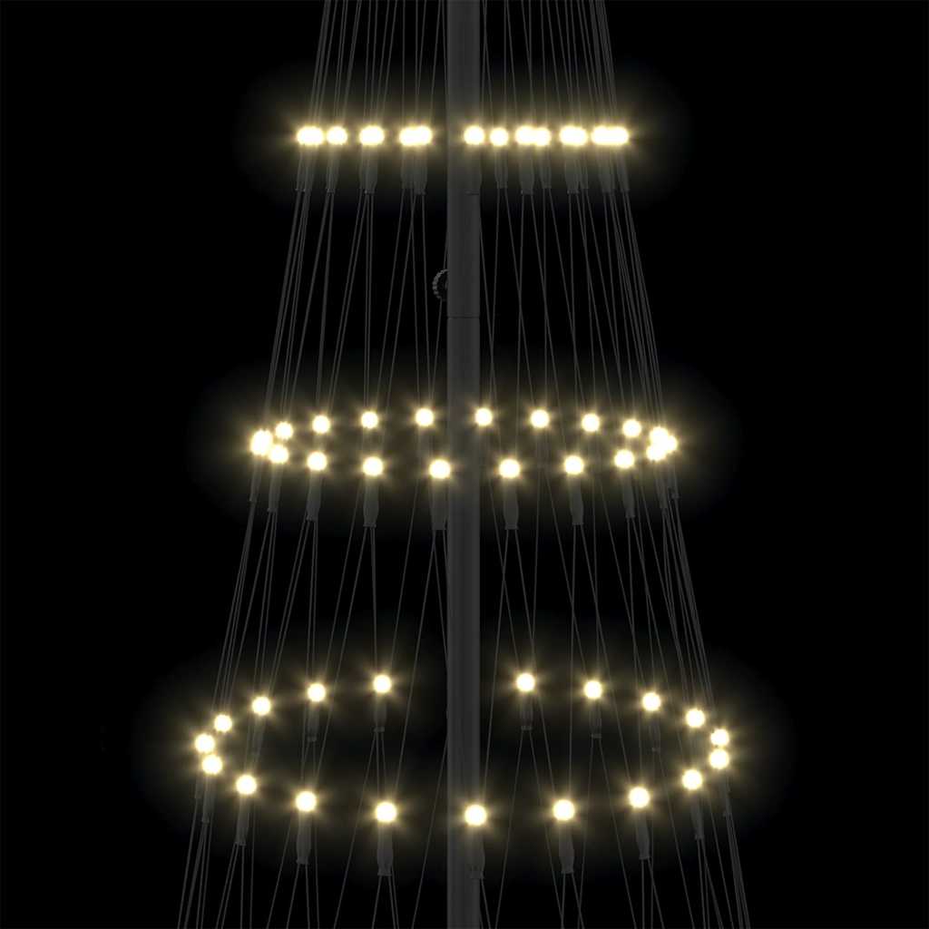 Led Kerstboom Met 295 Led Met Standaard 250 Cm Metaal 100 x 100 x 250 cm Warmwit