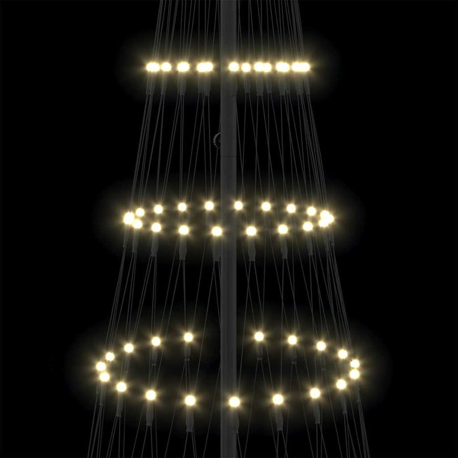 Led Kerstboom Met 295 Led Met Standaard 250 Cm Metaal 100 x 100 x 250 cm Warmwit