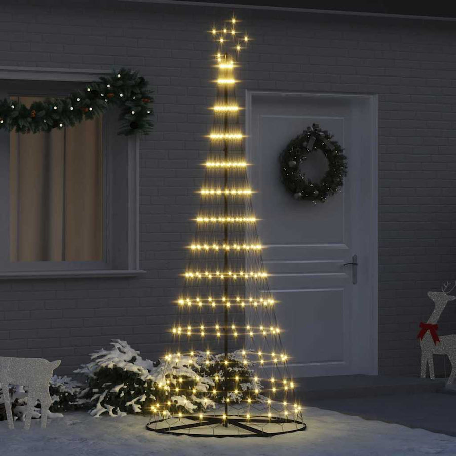 Led Kerstboom Met 295 Led Met Standaard 250 Cm Metaal 100 x 100 x 250 cm Warmwit