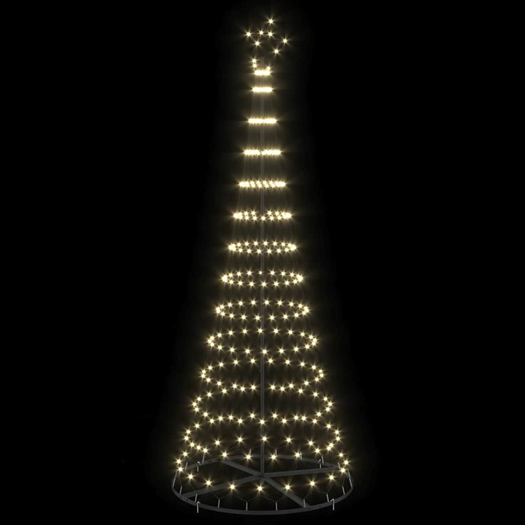 Led Kerstboom Met 295 Led Met Standaard 250 Cm Metaal 100 x 100 x 250 cm Warmwit