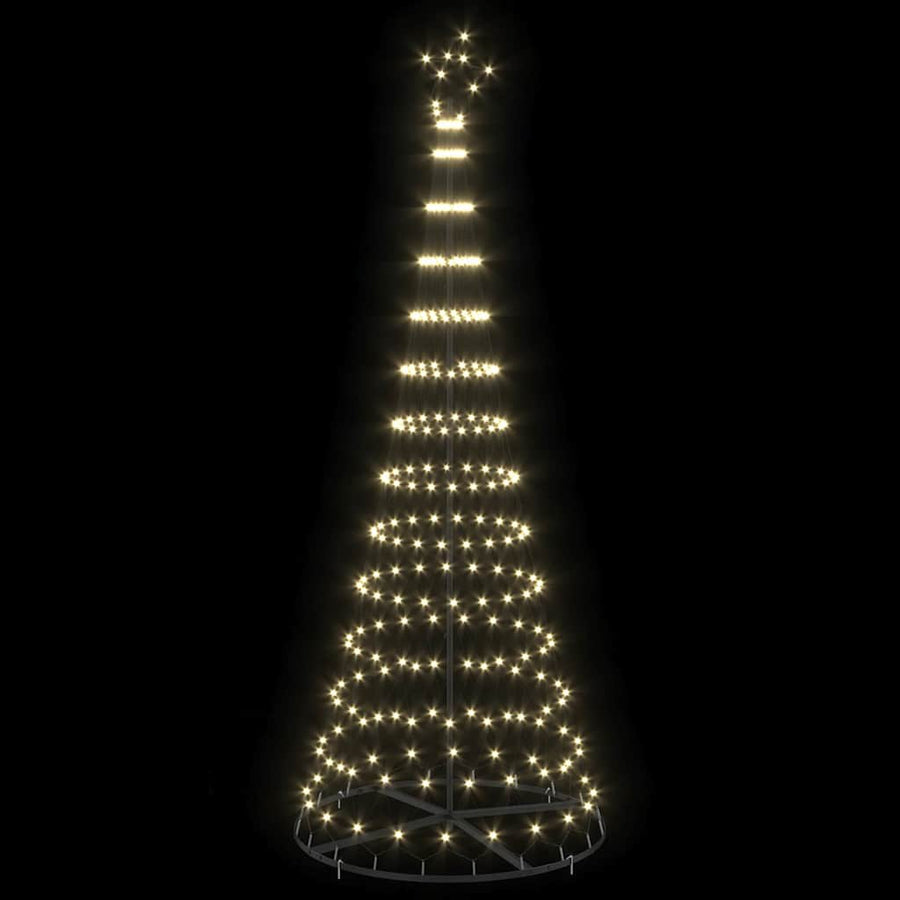 Led Kerstboom Met 295 Led Met Standaard 250 Cm Metaal 100 x 100 x 250 cm Warmwit