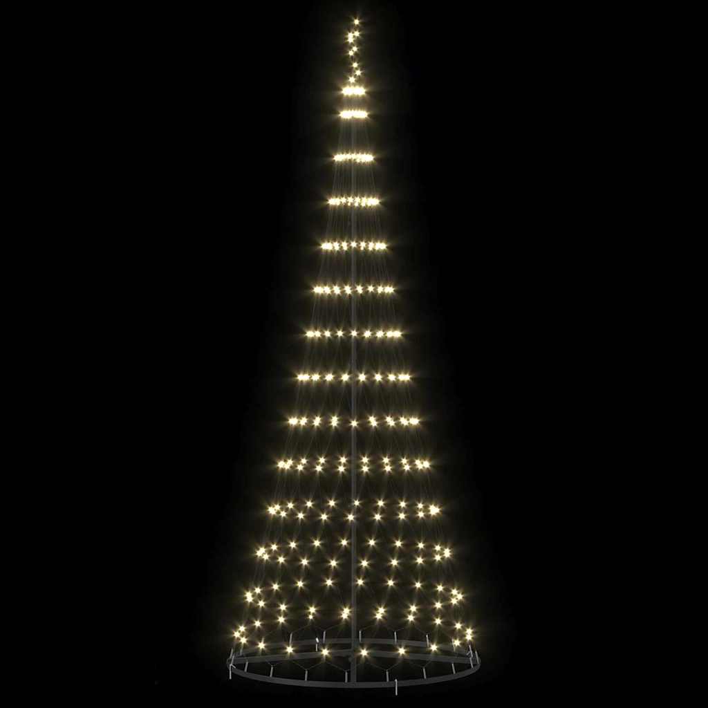 Led Kerstboom Met 295 Led Met Standaard 250 Cm Metaal 100 x 100 x 250 cm Warmwit