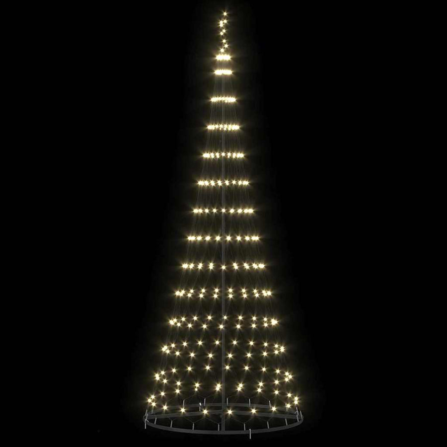 Led Kerstboom Met 295 Led Met Standaard 250 Cm Metaal 100 x 100 x 250 cm Warmwit