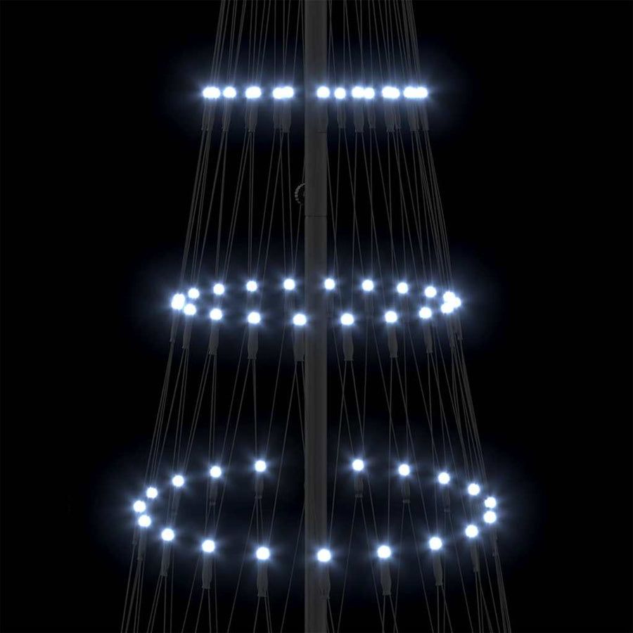 LED Kerstboom met 290 LED Koudwit 138.5 x 138.5 x 399 cm Metaal