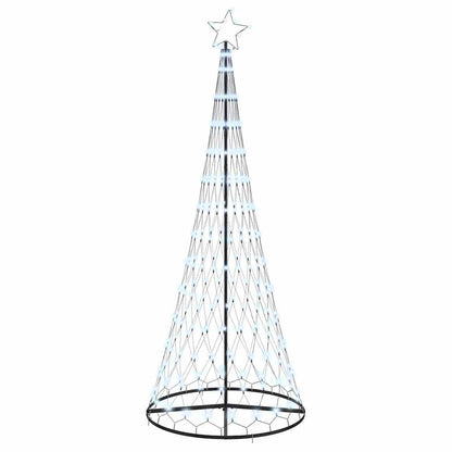 LED Kerstboom met 290 LED Koudwit 138.5 x 138.5 x 399 cm Metaal