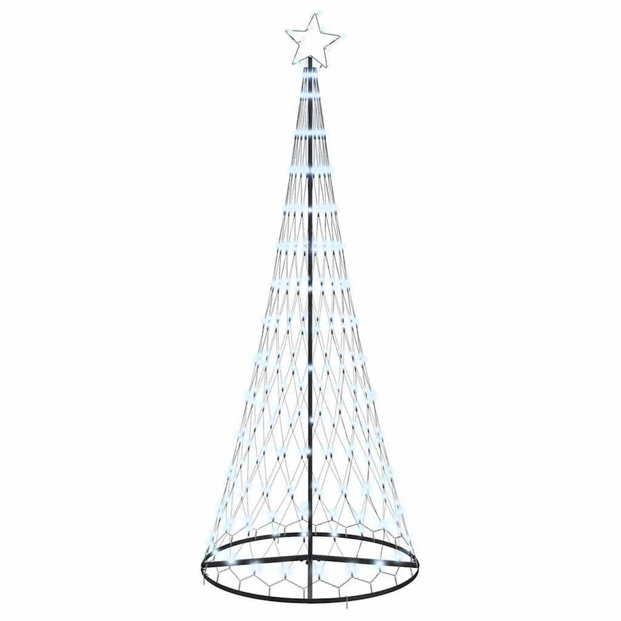 LED Kerstboom met 290 LED Koudwit 138.5 x 138.5 x 399 cm Metaal