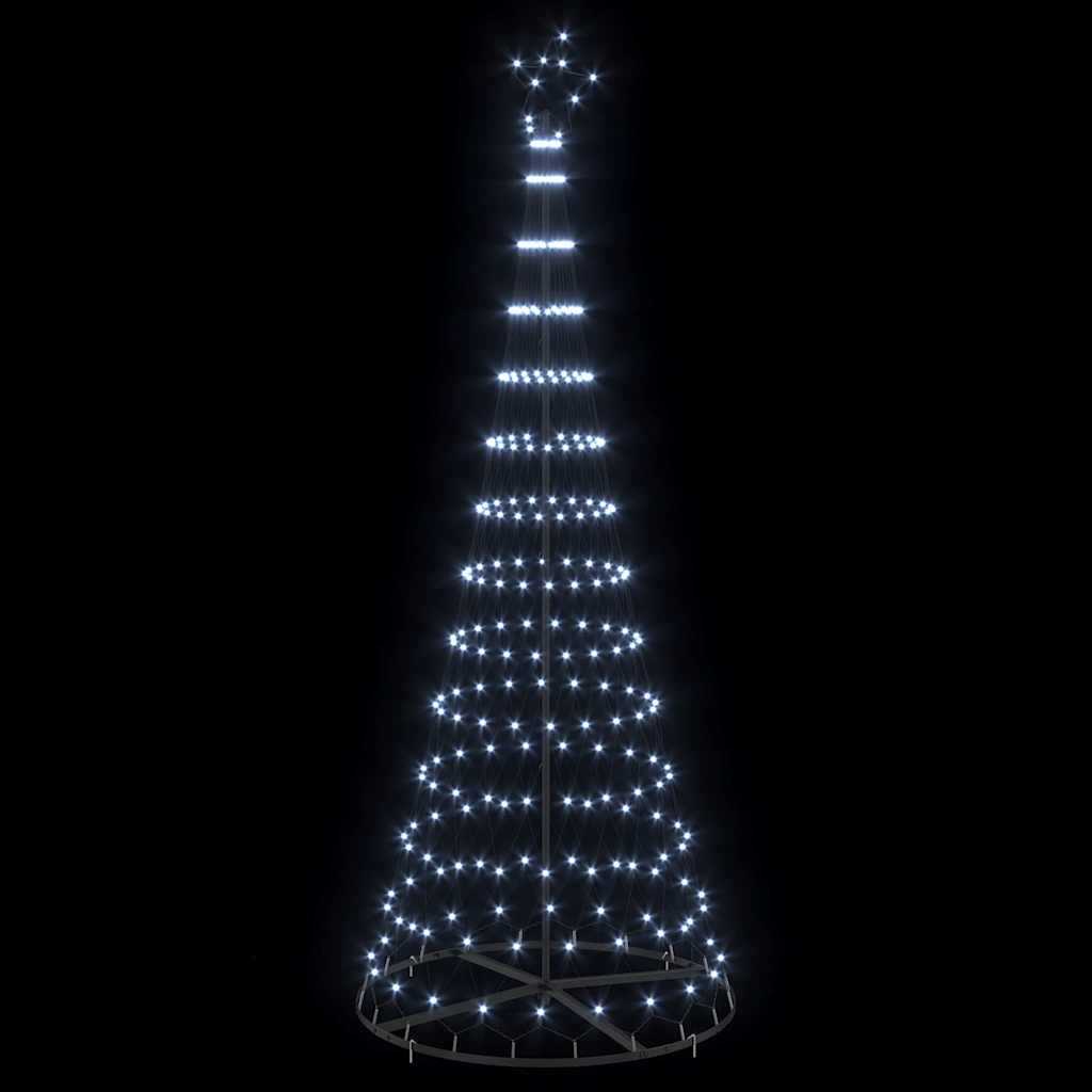 LED Kerstboom met 290 LED Koudwit 138.5 x 138.5 x 399 cm Metaal