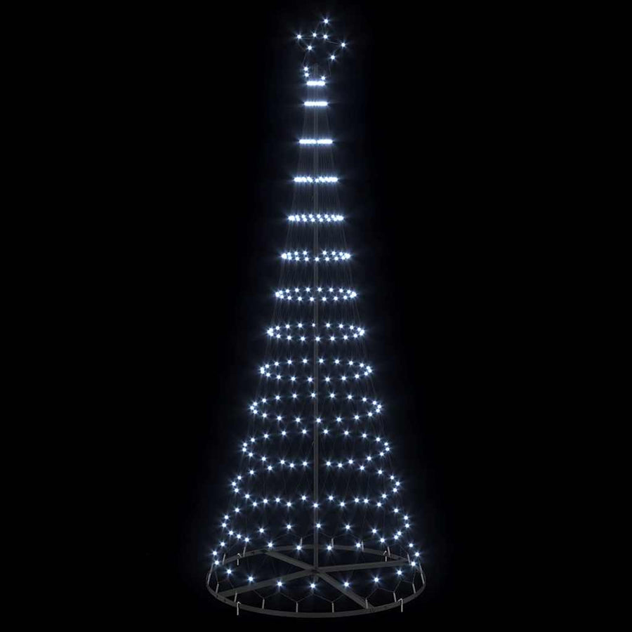 LED Kerstboom met 290 LED Koudwit 138.5 x 138.5 x 399 cm Metaal