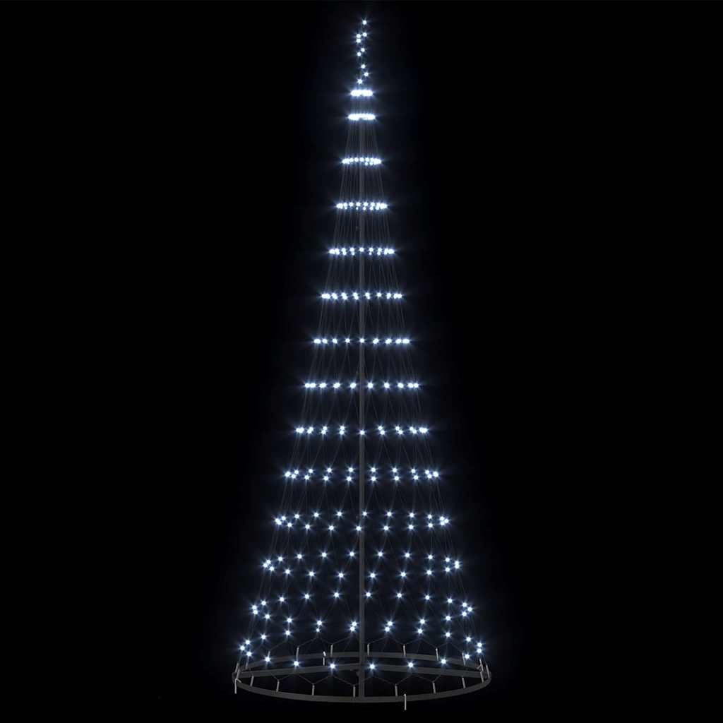 LED Kerstboom met 290 LED Koudwit 138.5 x 138.5 x 399 cm Metaal