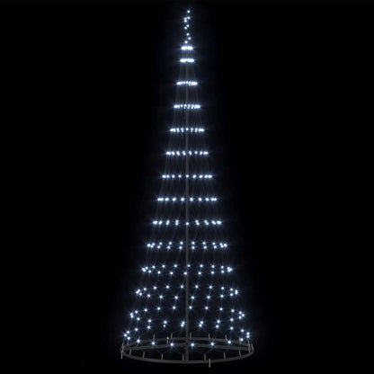 LED Kerstboom met 290 LED Koudwit 138.5 x 138.5 x 399 cm Metaal
