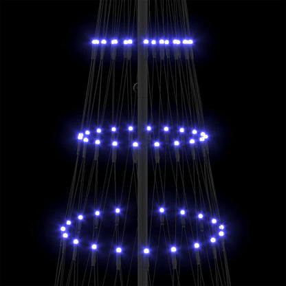 LED Kerstboom met 290 LED Blauw 138.5 x 138.5 x 399 cm Metaal