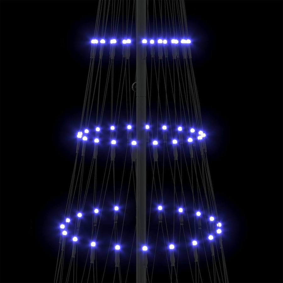 LED Kerstboom met 290 LED Blauw 138.5 x 138.5 x 399 cm Metaal