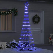LED Kerstboom 250 cm blauw met standaard metaal