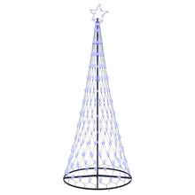 LED Kerstboom met 290 LED Blauw 138.5 x 138.5 x 399 cm Metaal