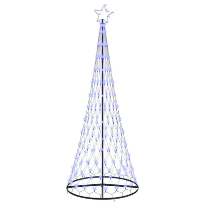 LED Kerstboom met 290 LED Blauw 138.5 x 138.5 x 399 cm Metaal