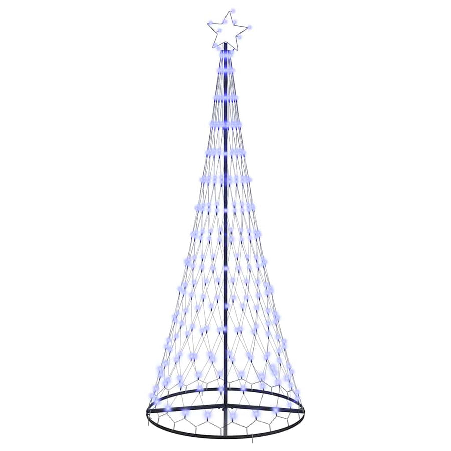 LED Kerstboom met 290 LED Blauw 138.5 x 138.5 x 399 cm Metaal