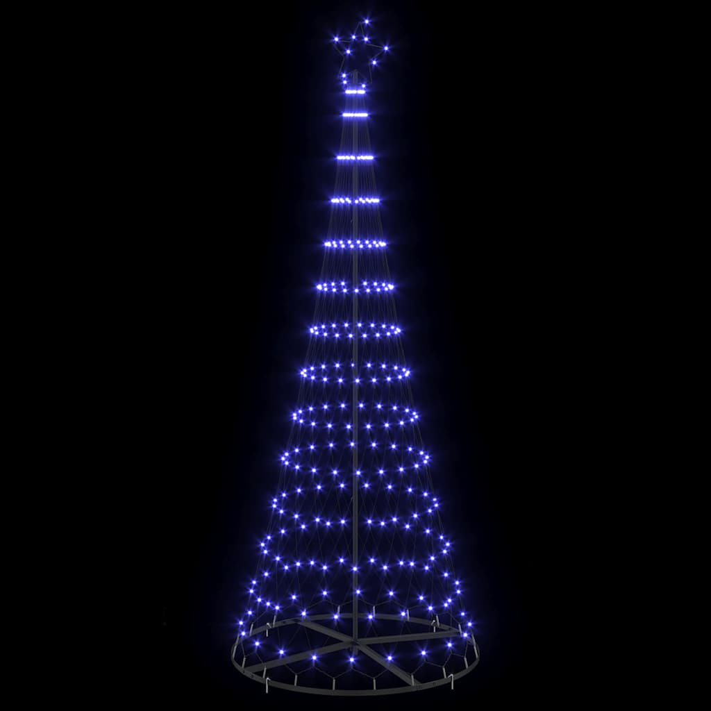 LED Kerstboom met 290 LED Blauw 138.5 x 138.5 x 399 cm Metaal