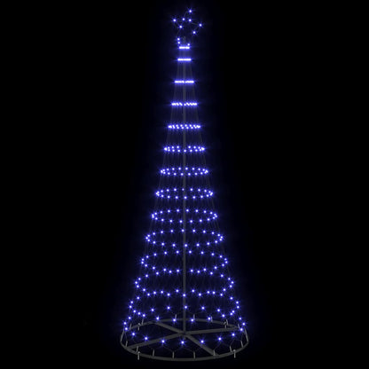 LED Kerstboom met 290 LED Blauw 138.5 x 138.5 x 399 cm Metaal