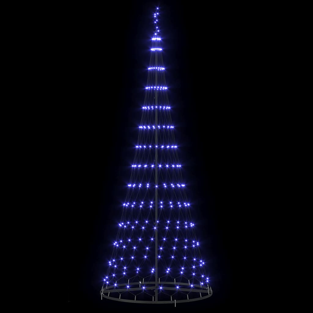 LED Kerstboom met 290 LED Blauw 138.5 x 138.5 x 399 cm Metaal
