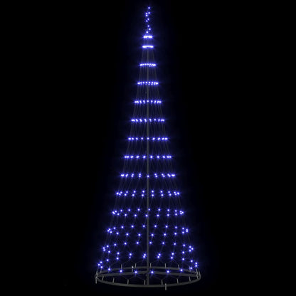 LED Kerstboom met 290 LED Blauw 138.5 x 138.5 x 399 cm Metaal