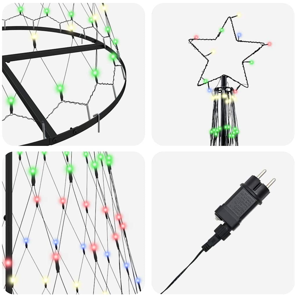 LED Kerstboom Meerkleurig 250 cm Metaal