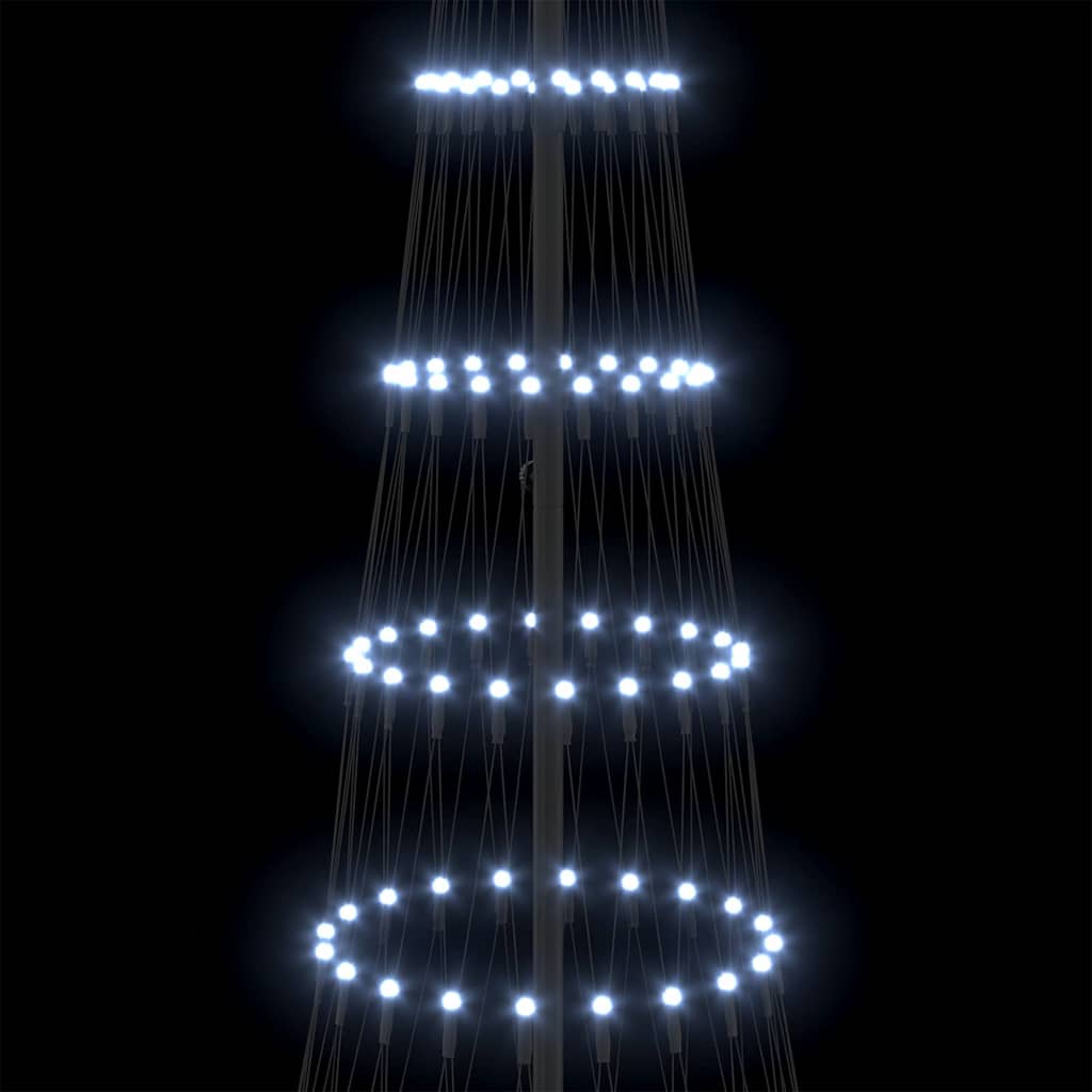 LED Kerstboom met 350 LED Koudwit 138.5 x 138.5 x 399 cm Metaal