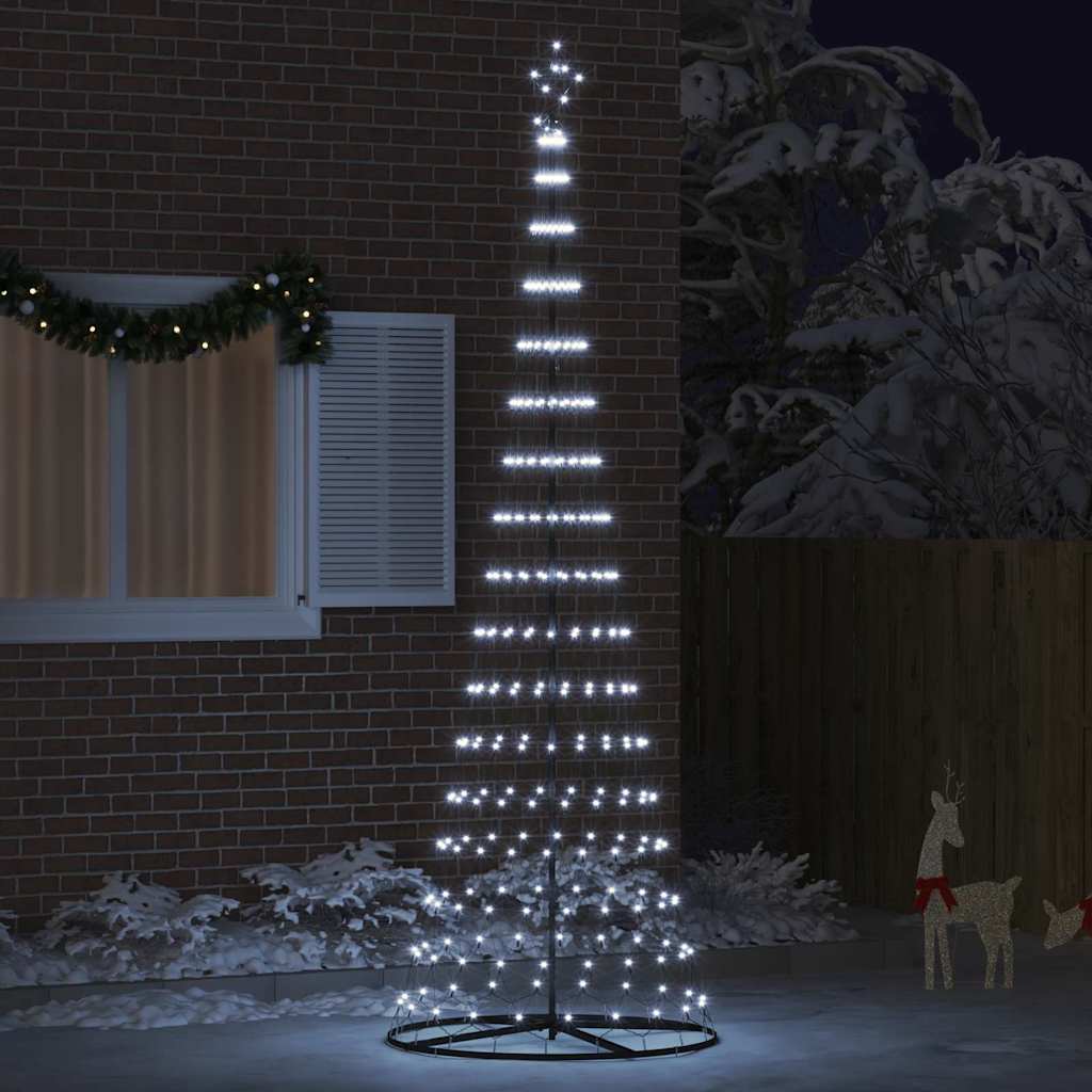 LED Kerstboom met 350 LED Koudwit 138.5 x 138.5 x 399 cm Metaal