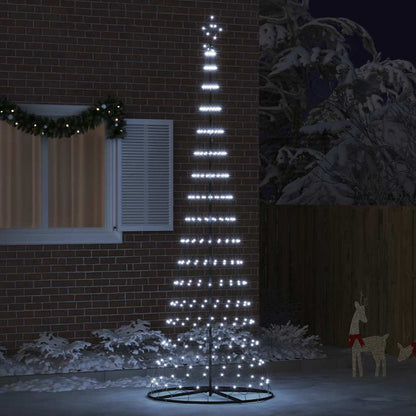 LED Kerstboom met 350 LED Koudwit 138.5 x 138.5 x 399 cm Metaal