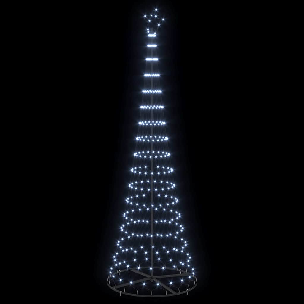 LED Kerstboom met 350 LED Koudwit 138.5 x 138.5 x 399 cm Metaal