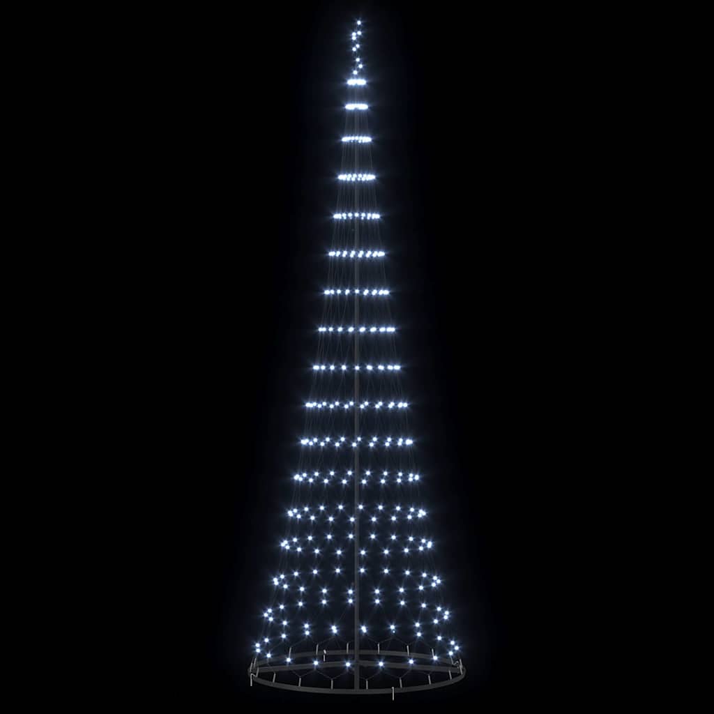 LED Kerstboom met 350 LED Koudwit 138.5 x 138.5 x 399 cm Metaal