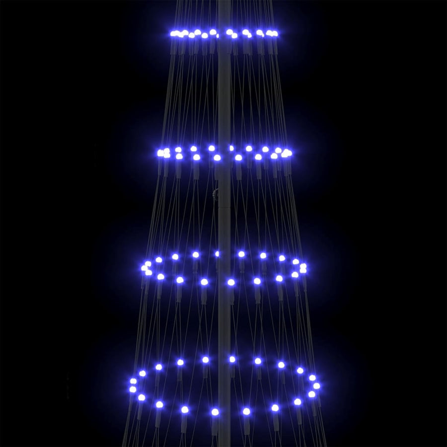 LED Kerstboom met 355 LED met standaard Blauw 184.5 cm Metaal