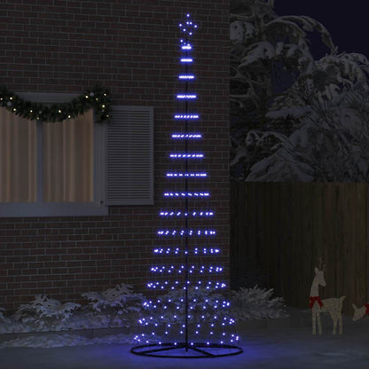 LED Kerstboom met 355 LED met standaard Blauw 184.5 cm Metaal