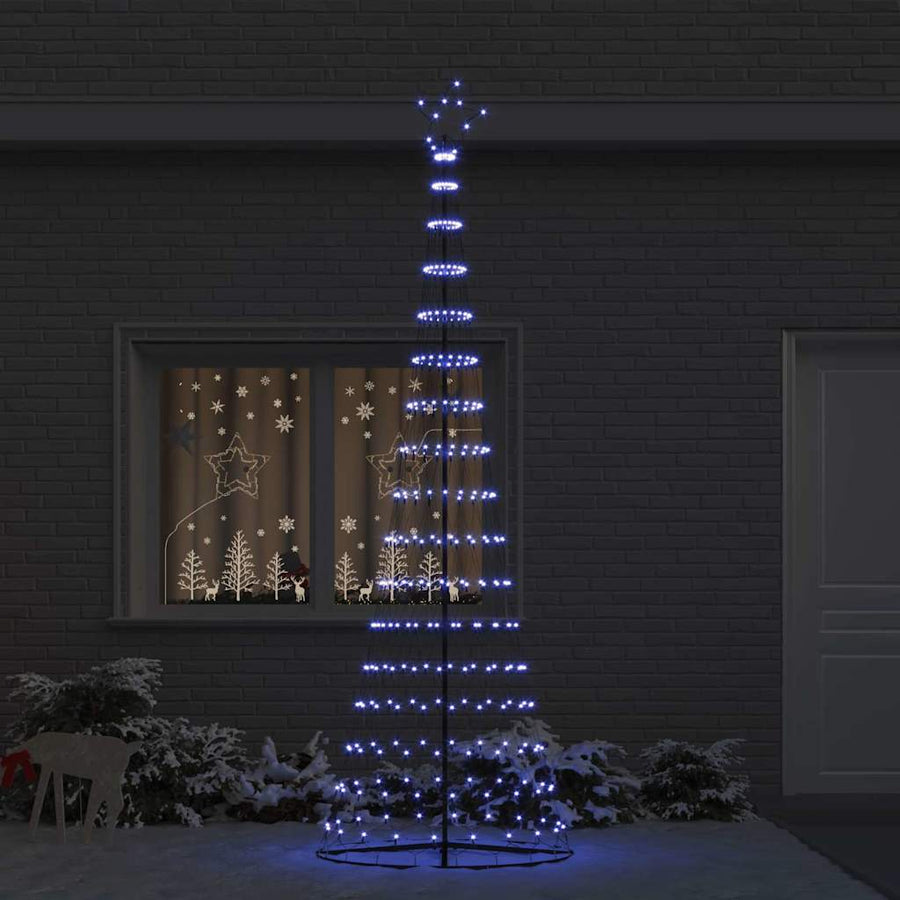 LED Kerstboom met 355 LED met standaard Blauw 184.5 cm Metaal