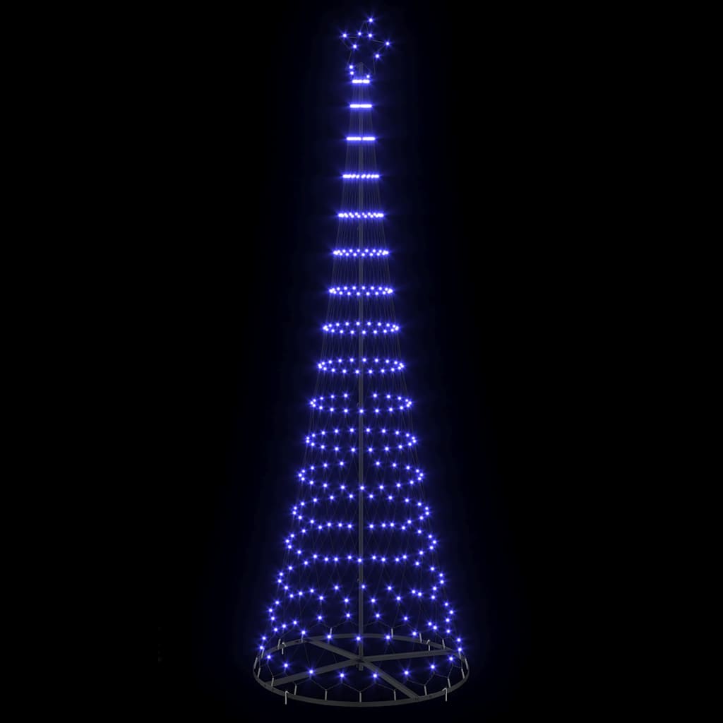 LED Kerstboom met 355 LED met standaard Blauw 184.5 cm Metaal