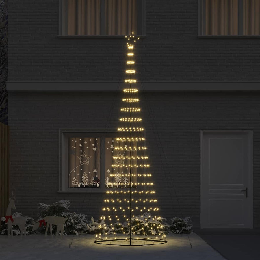 LED Kerstboom met 455 LED met standaard Warmwit 399 cm Metaal