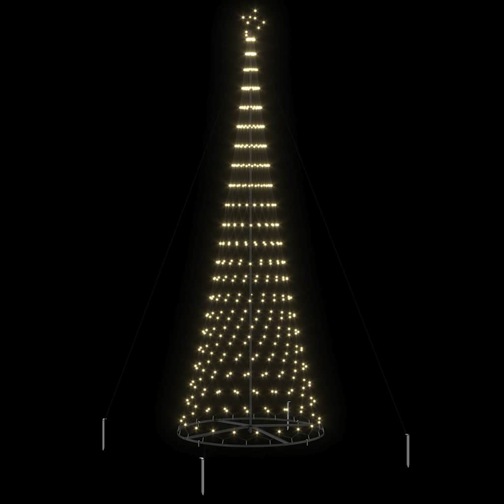 LED Kerstboom met 455 LED met standaard Warmwit 399 cm Metaal