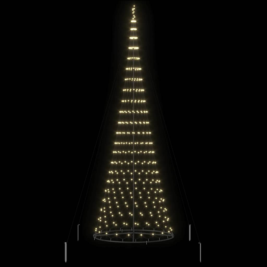 LED Kerstboom met 455 LED met standaard Warmwit 399 cm Metaal