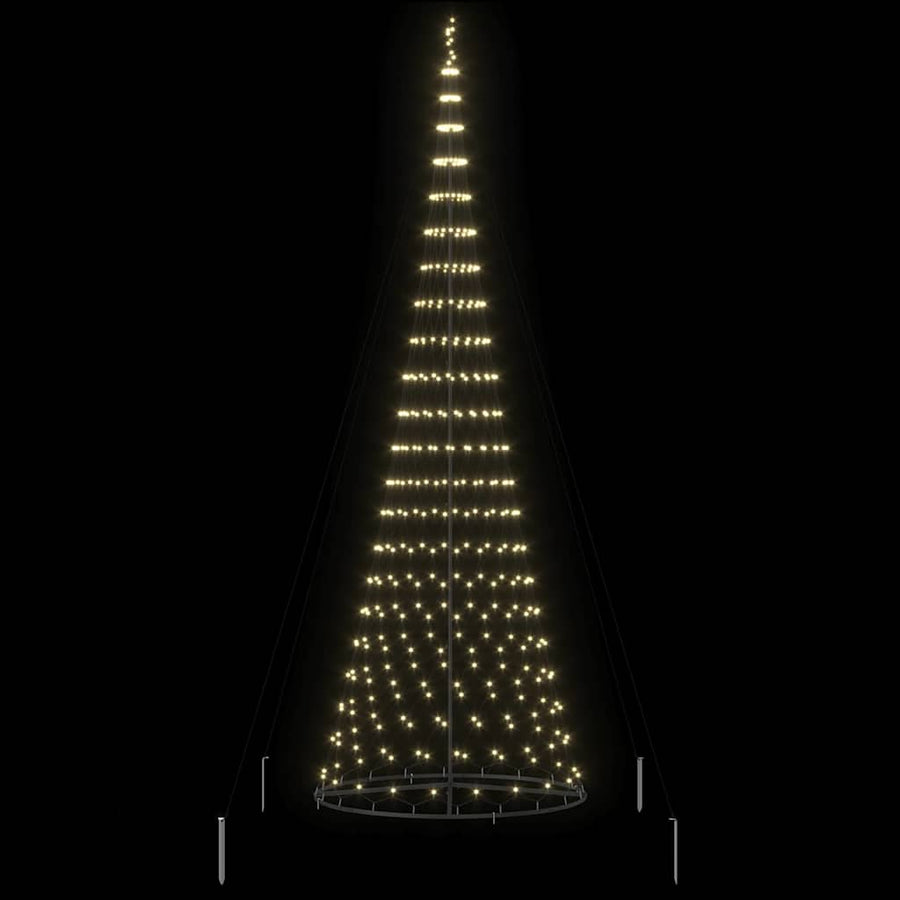 LED Kerstboom met 455 LED met standaard Warmwit 399 cm Metaal