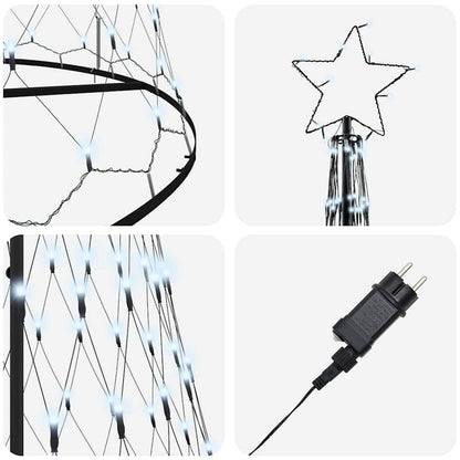 LED Kerstboom met 455 LED met standaard Koudwit 399 cm Metaal