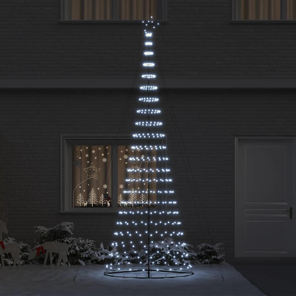 LED Kerstboom met 455 LED met standaard Koudwit 399 cm Metaal