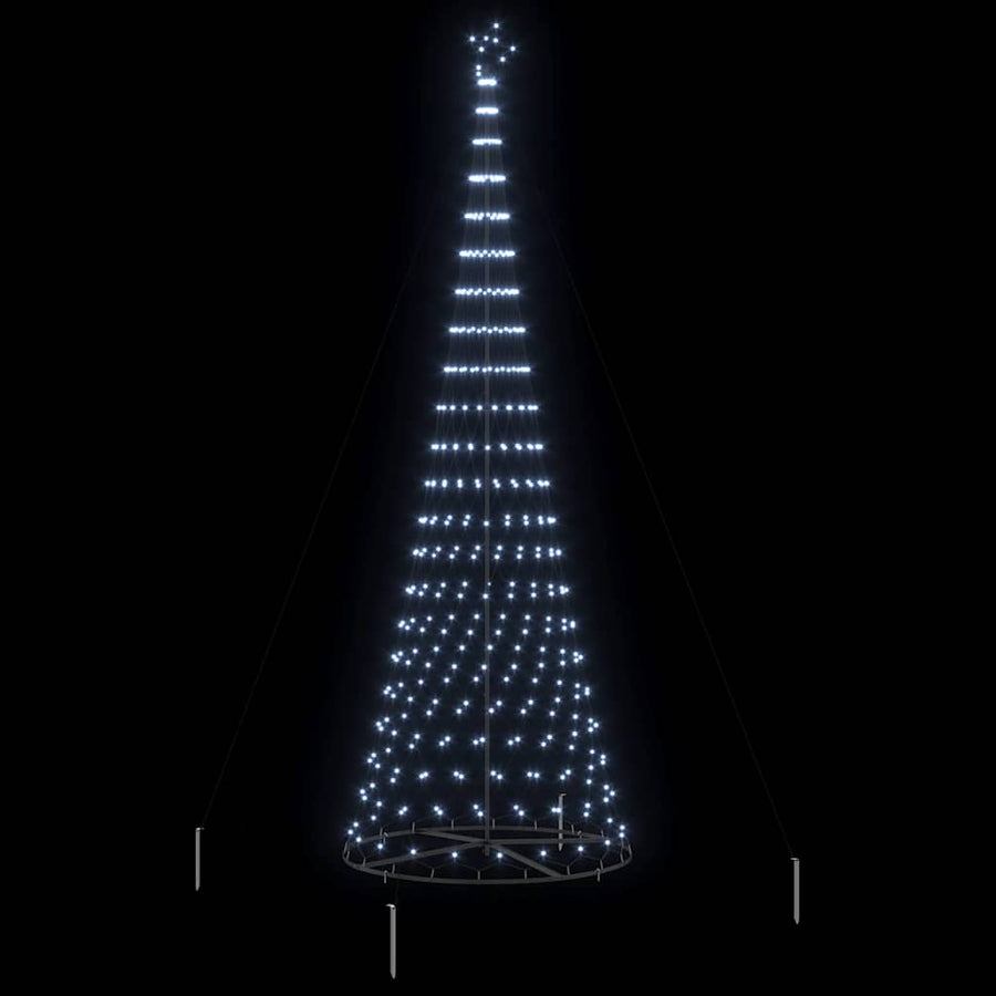 LED Kerstboom met 455 LED met standaard Koudwit 399 cm Metaal