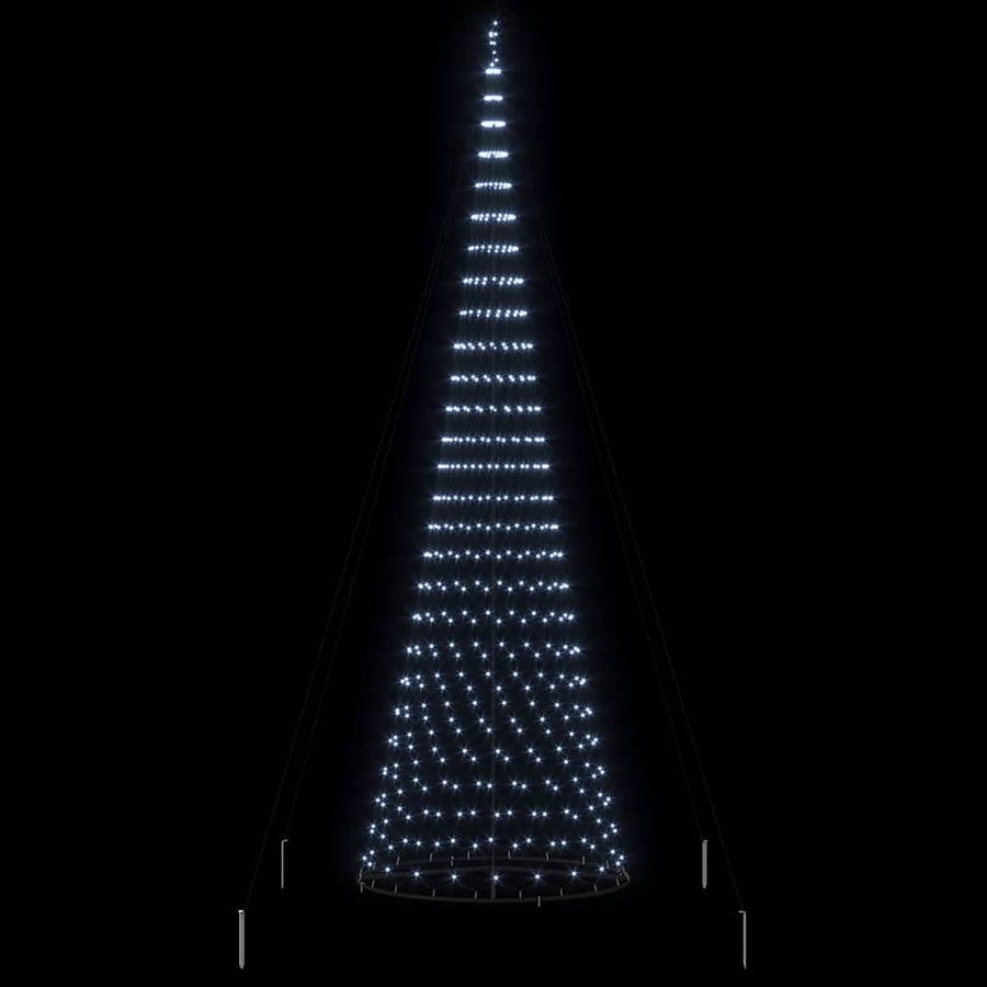 LED Kerstboom met 455 LED met standaard Koudwit 399 cm Metaal