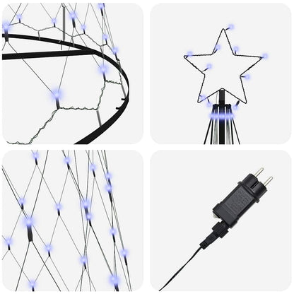 LED Kerstboom Blauw 400 cm Metaal