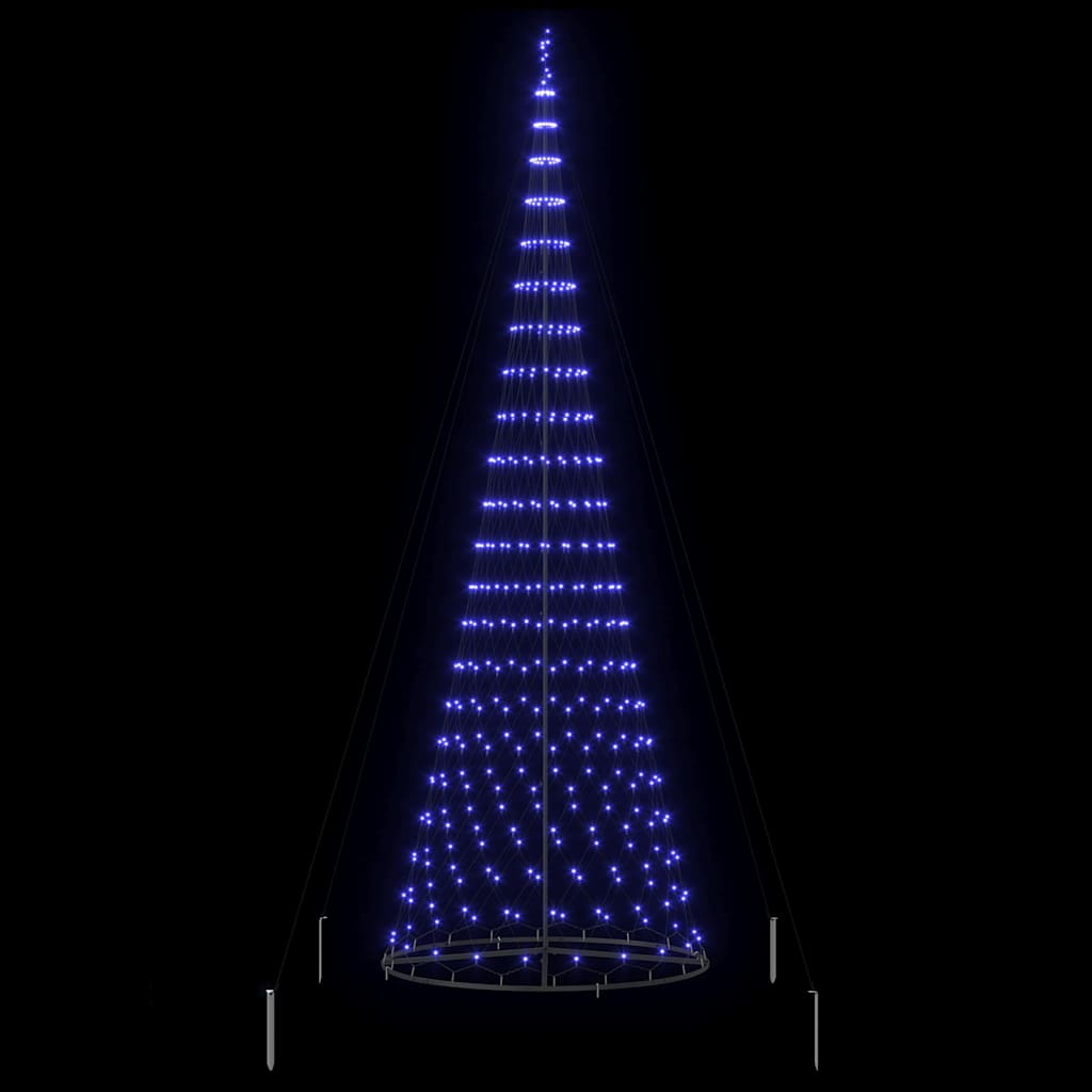 LED Kerstboom Blauw 400 cm Metaal