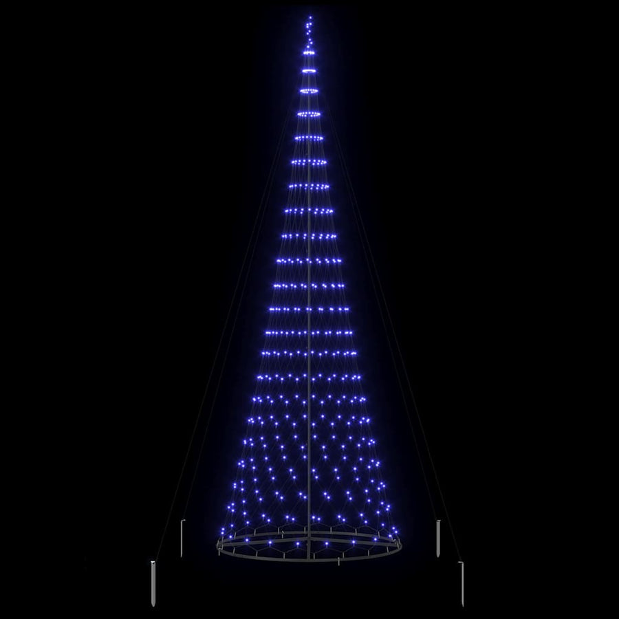 LED Kerstboom Blauw 400 cm Metaal