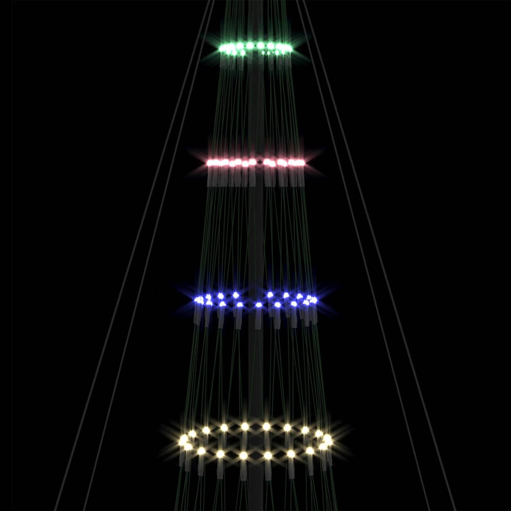 LED Kerstboom Multikleur 138.5 x 138.5 x 399 cm Metaal