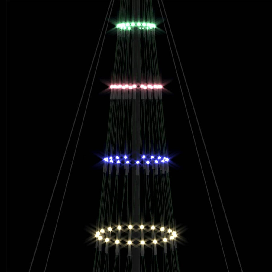 LED Kerstboom Multikleur 138.5 x 138.5 x 399 cm Metaal