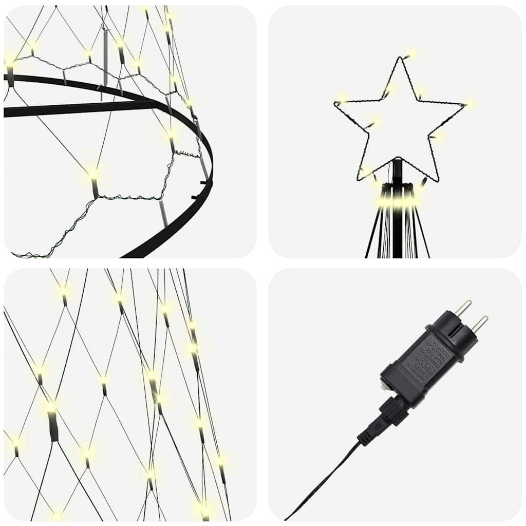 LED Kerstboom met 555 LED met standaard Warmwit 500 cm Metaal