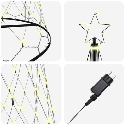 LED Kerstboom met 555 LED met standaard Warmwit 500 cm Metaal